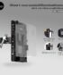 V-Mount Battery Mount with Multi-Output Power Converter and Clamp
