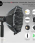 ไฟ LED กำลังสูง ZSYB W120B With ตัวกรองแสง ZSYB Parabolic Softbox M40 ขนาด+ Battery Grip ZSYB D150